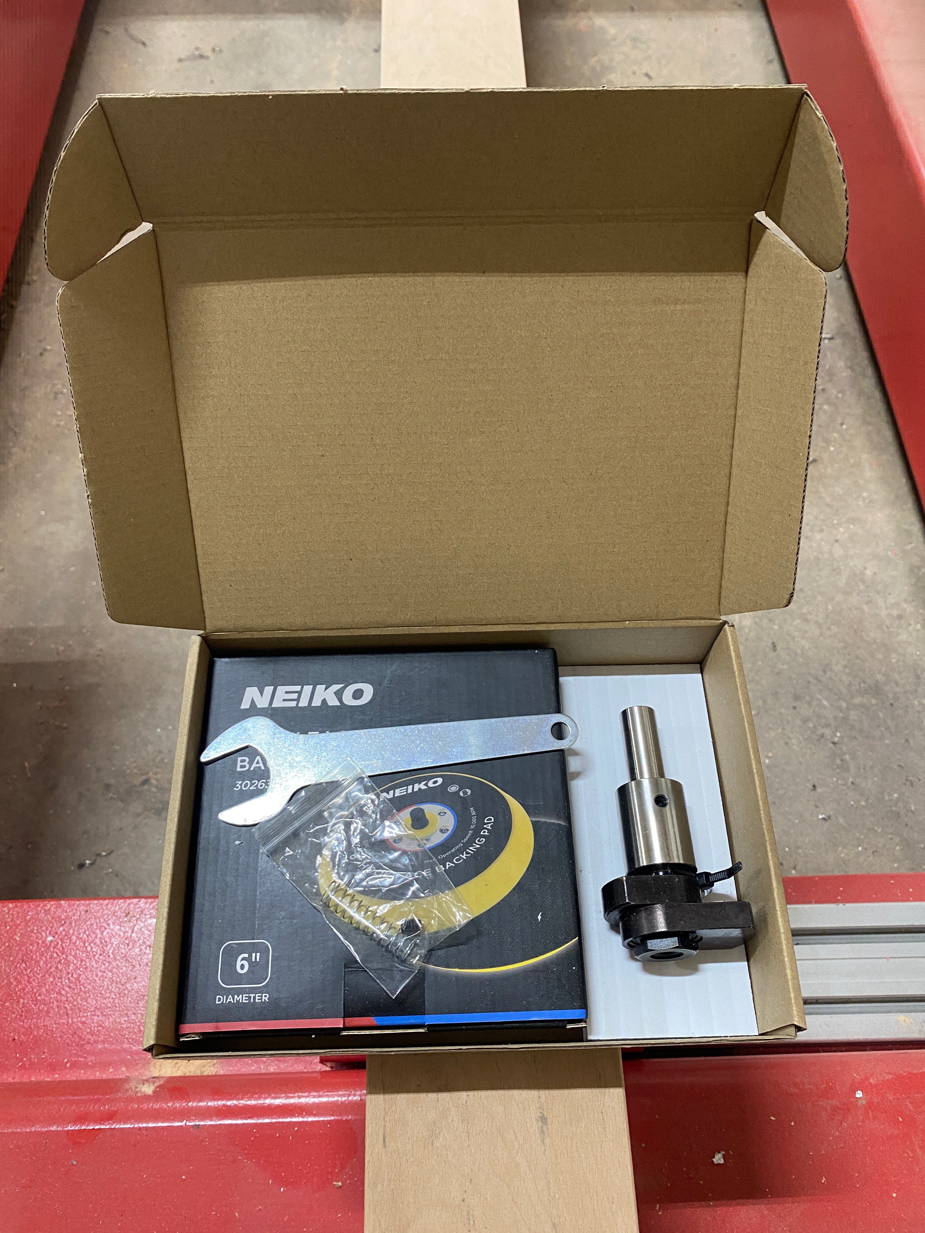 6" CNC Floating Free Run Random Orbit Sanding Head with hook and loop backing pad